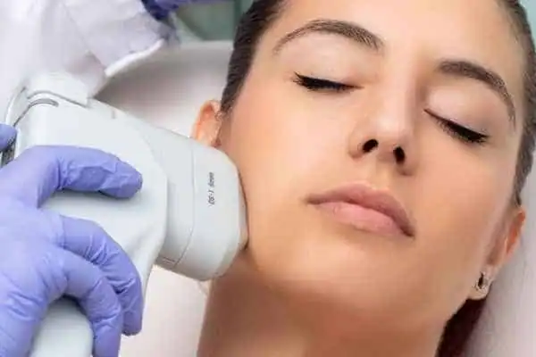 Image of woman having HIFU Leeds treatment