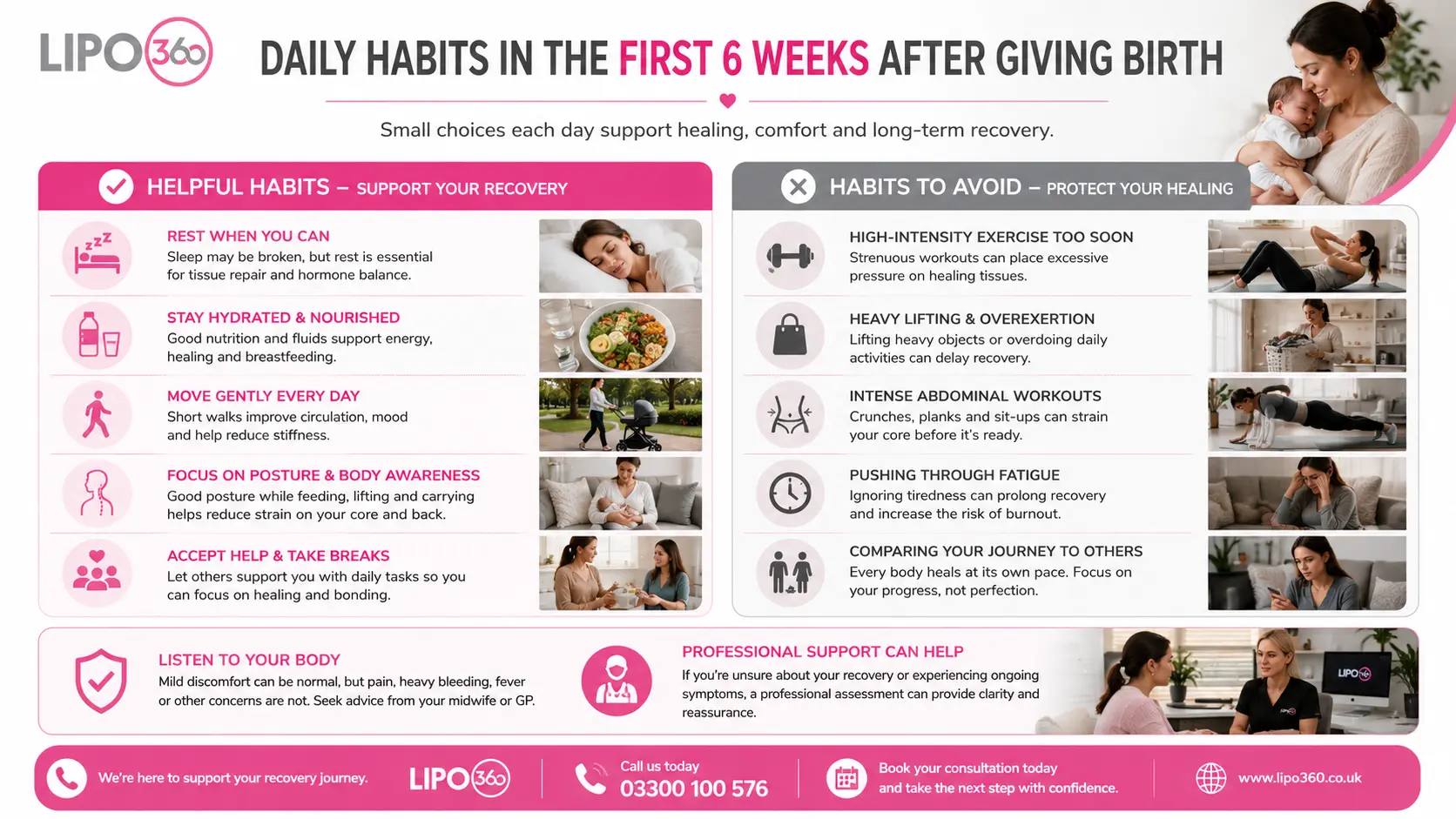 What to Do (and Avoid) in the First 6 Weeks After Giving Birth To Avoid Diastasis Recti 3 First 6 Weeks After Giving Birth To Avoid Diastasis Recti Leeds : Daily Habits in the First 6 Weeks After Giving Birth